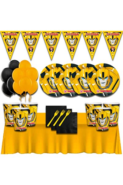 transformers Bumblebee 16 Person Birthday Party Ornaments Supplies Set
