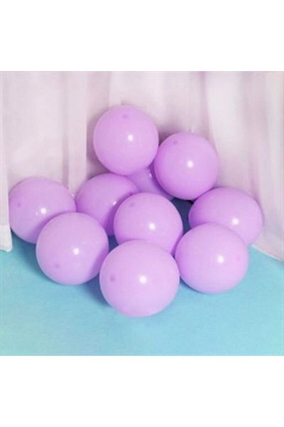 BalonEvi 12 Inch Standard Size Macaron Balloon Purple 100 Pieces