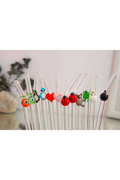 ADAMODART Kalp Cam Pipet 2'li