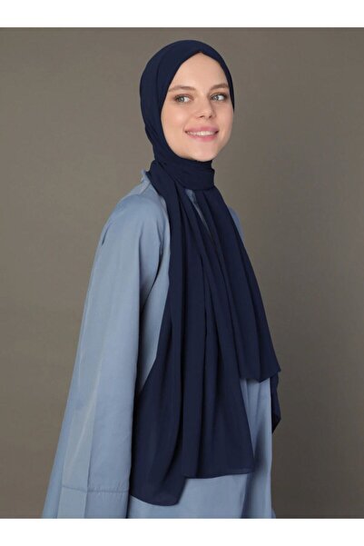 Mervin Şal Şifon Şal - Lacivert -
