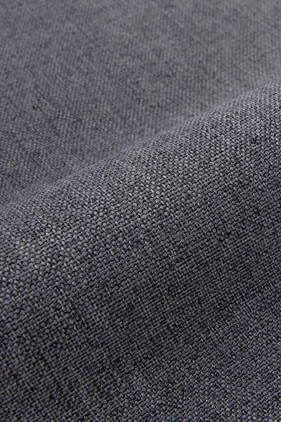 VANESSA PERDE Linen Blackout Sunshade Anthracite Gray Curtain Pleatless Plain Stitching