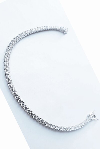 MorMajor Silver Ithal Suyolu 2.5 Mm Taşlı Gümüş Bileklik