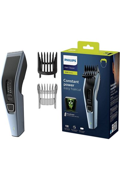 Philips Aparat de tuns Philips HC3530/15, pieptene ajustabil, 0.5-23mm, 13 trepte, 75 min, Negru/Gri