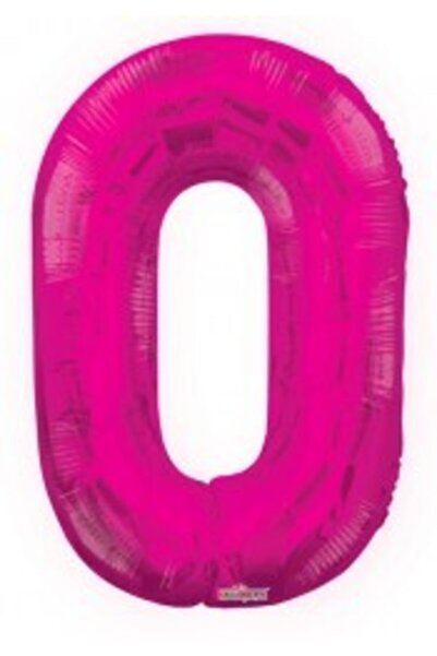 parti sürprizi بالون فويل رقم 0 وردي