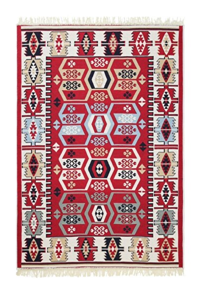 Voho Tekstil Kilim Yolluk - Çift Taraflı Yıkanabilir Geleneksel Kula Motif