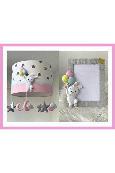 atölye ay ışığı Bebek Odası Avize Ve Çerçeve Tavşanlı