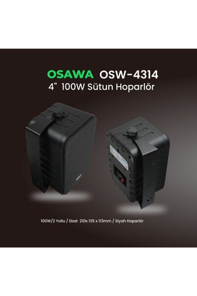 OSAWA Osw-4314 Siyah 40 Watt Duvar Hoparlörü