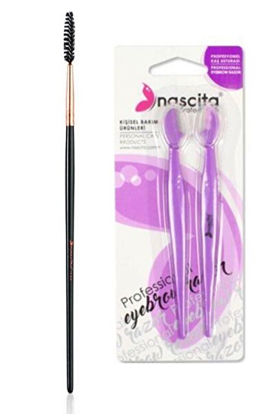 nascita Eyebrow and Eyelash Comb Brush 144 and 2 Pack Eyebrow Razor