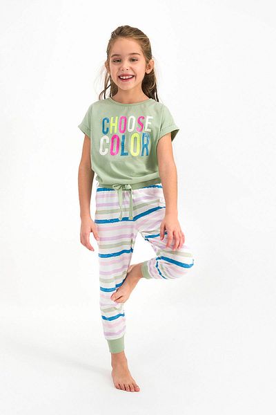 ROLY POLY Комплект пижама за момиче Water Green - Rolypoly Изберете цвят, къс ръкав