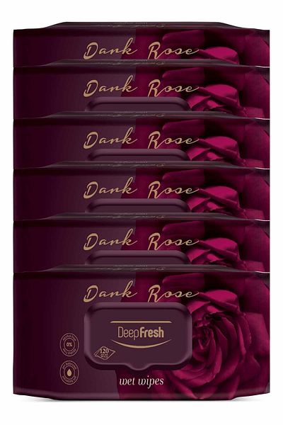 Deep Fresh Oriental Wet Wipes Darkrose Leaf 6x120