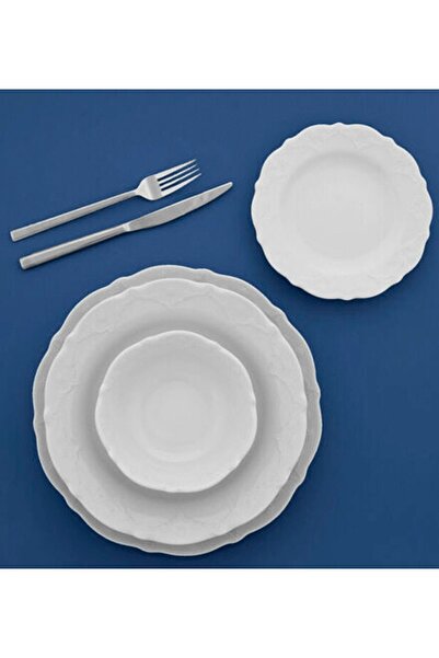 Porland Queen Beyaz Yemek Takımı 24 Parça 04Por020476