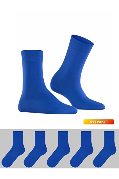 Umfang Underwear Kadın Mavi Bambu Dikişsiz Uzun Çorap 5'li Paket