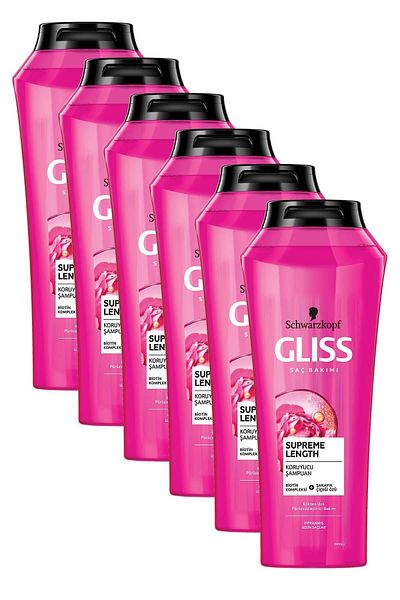 Gliss Supreme Length 500 Ml Shampoo - X 6 Pieces