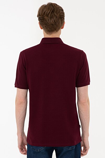 Pierre Cardin Μπλουζάκι με γιακά πόλο με κανονική εφαρμογή μπορντό