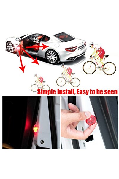 Genel Markalar Mıknatıslı Oto Araç Kapı Ikaz Uyarı Lambası Flaş Işık Kırmızı ...