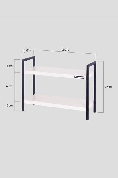 Mudesa Metal Masa Tezgah Üstü Düzenleyici Organizer Banyo Mutfak Rafı Kitaplık Baharatlık