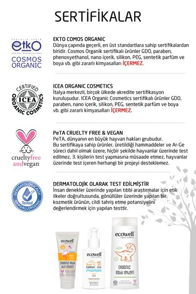 Ecowell Organik Bebek Güneş Bakım Seti (3 Ürün)