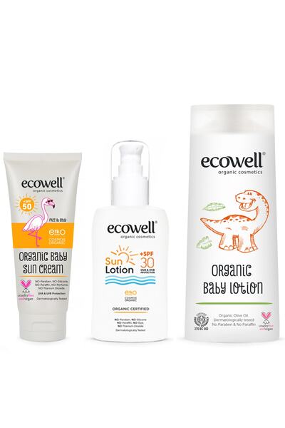 Ecowell Organik Bebek Güneş Bakım Seti (3 Ürün)