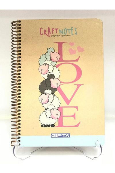 Gıpta Hard Cover Spiral Checked Notebook 100 Sheets