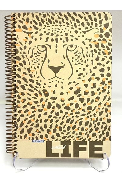 Gıpta Life Safari Kraft Wire Notebook Hard Cover 100 Sheets 17x24 Unlined Plain