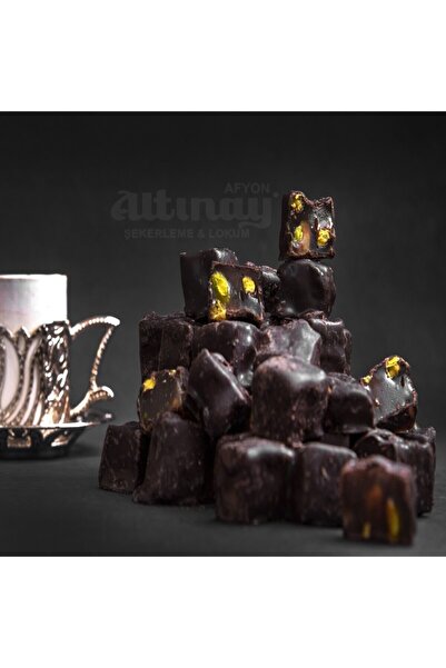 Altınay Şekerleme Meşhur Çikolatalı Kaplı Antep Fıstıklı Çifte Kavrulmuş Afyon Lokumu 1 Kg