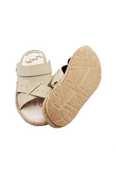 Yasir صندل الحج والعمرة 100% جلد لون كريمي مقاس 36