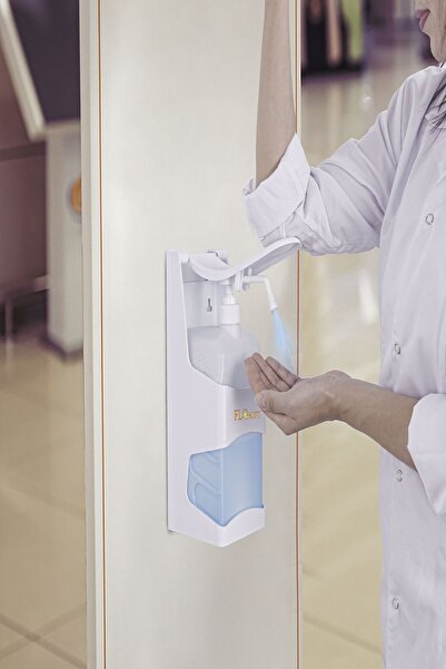 KG-GOLDPAPER F200 Dirsek Temaslı El Dezenfektan Aparatı 2000 Ml Iç Hazneli (s...