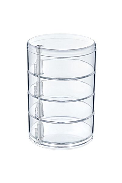 Bee Home 4 Tiers Cylinder Jewelry And Makeup Organizer Set