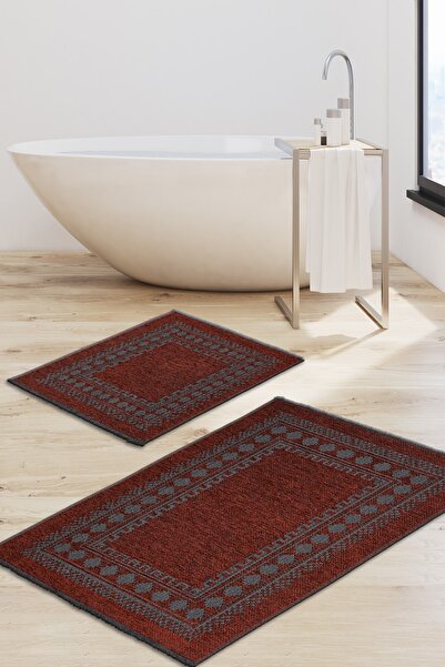 ALANUR فينيسيا الشنيل المنسوجة العتيقة الحمام 2 قطعة مجموعة المرحاض بلاط