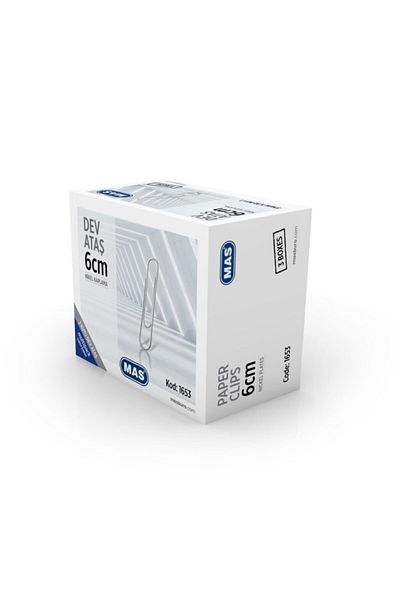 Mas 1653 Multi-Pack - Giant Paper Clip (Battal Type) Size 6 cm X 3