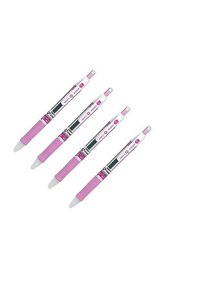 Dong-A Q-knock 0.7 Gel Roller Pen Pink 4 Pieces