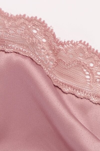 Kom Kadın Sofia Saten Atlet Gül Kurusu