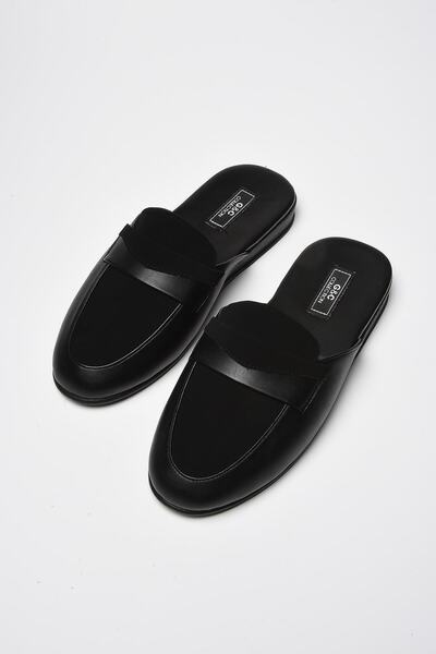 GC Men's Poly Sole Nubuck Home Slippers Black 375