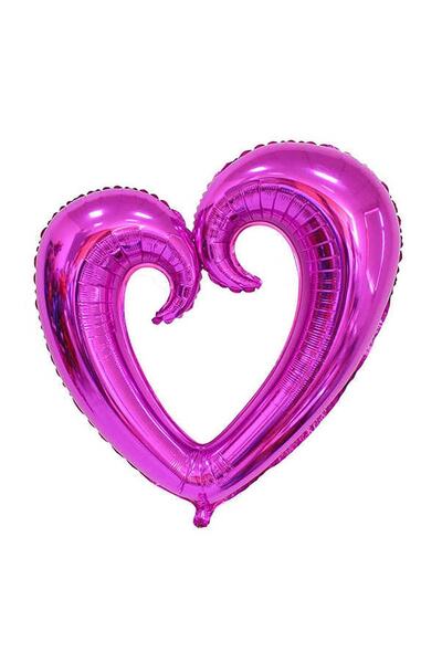 ikm balon بالون فويل على شكل قلب فارغ باللون الفوشيا