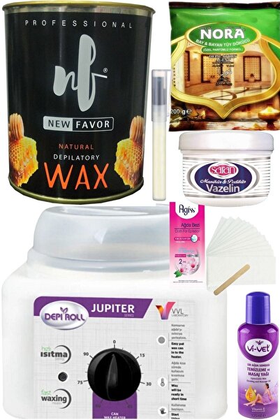 Depiroll Ağda Isıtıcı Makine 800ml + New Favor Naturel Konserve Ağda 800ml+ N...