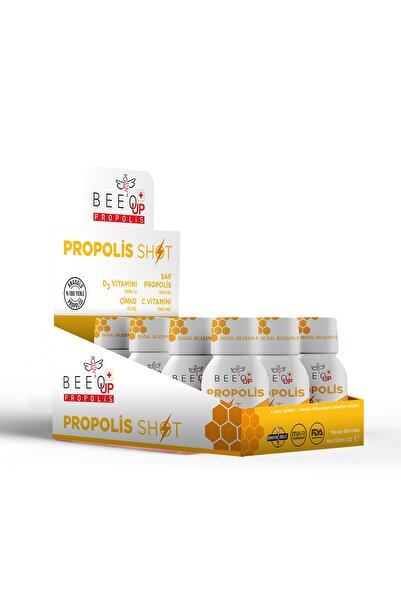 BEE'O Çinko D3+c Vitamini Shot Propolis 12'li Kutu