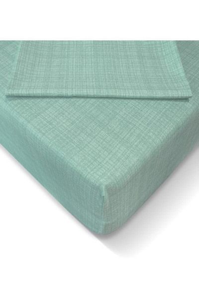 şenkahveci tekstil Şenkahveci 180x200 Battal Double Pillowed Water Green Elastic Sheet
