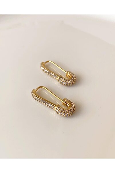 Viola Essentials Rhinestone Safety Pin Earrings