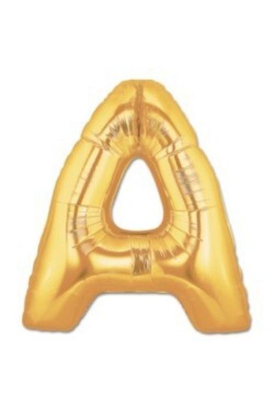 parti sürprizi Foil Balloon Letter A Gold Color 100 Cm