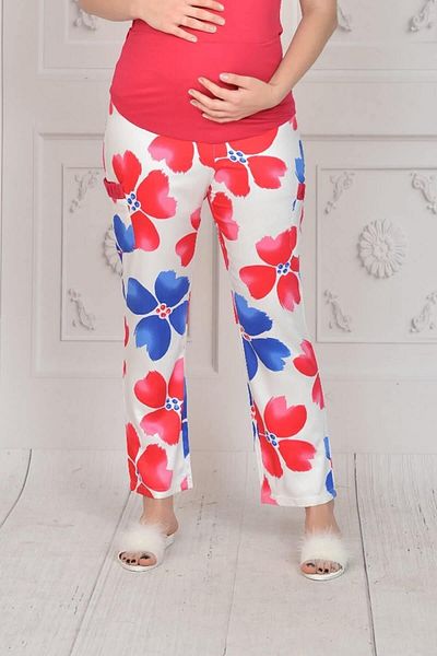 Espuar Women's 11009 Viscose Comfortable Fabric One Piece Maternity Pants Cherry