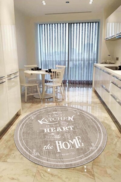 NeluxHome Kaymaz Tabanlı Makinede Yıkanabilir Dekoratif Retro Kitchen Yuvarla...