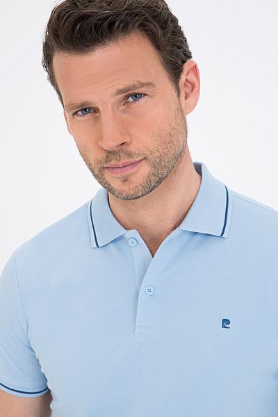 Pierre Cardin Ανοιχτό Μπλουζάκι Slim Fit Basic Polo Neck T-shirt