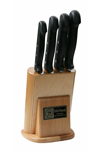 Sürbisa 61502-n Mutfak Bıçak Seti 4'lü Naturel Ahşap Standlı