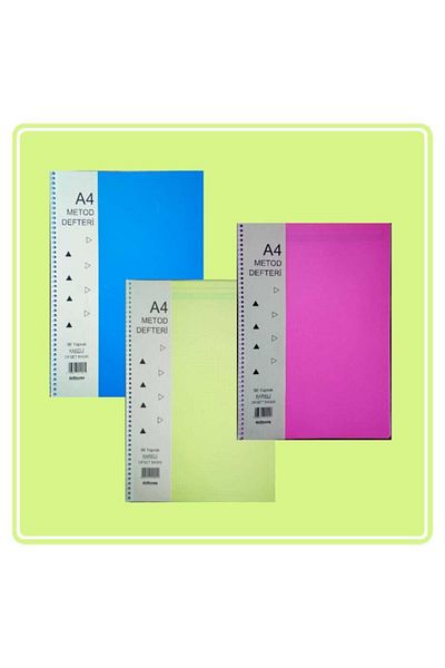 DEFTERSAN A4 96 Sheets Checkered Plastic Pp Cover