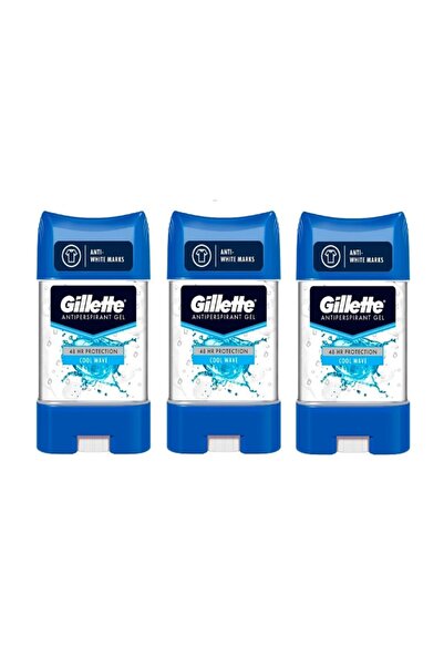 Gillette Stick Jel Cool Wave 70ml Koltuk Altı Antiperspırant Gel 48hr X3 Adet