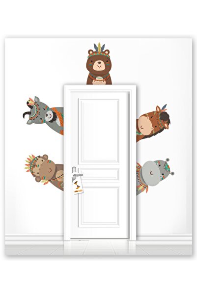 Sticker Sepetim Милі тварини II Дитяча кімната Декоративні наклейки на двері