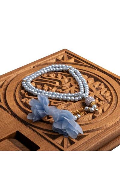 Hayrat Neşriyat 99 bucăți Blue Rose Tassel Baby Tasbih - 6mm