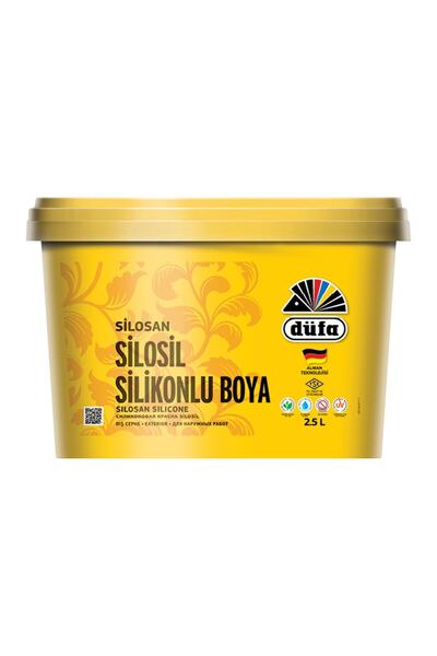 Düfa Dış Cephe Duvar Boyası Silosil Silikonlu 2.5 Lt - Yeni Kartela Sütlü Çik...
