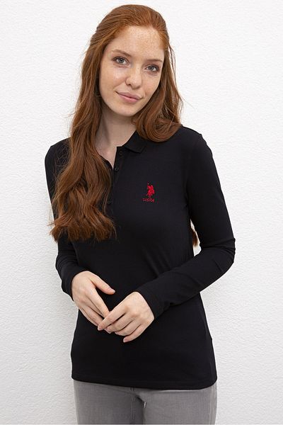 U.S. Polo Assn. Women's Black Sweatshirt - Relaxed Fit