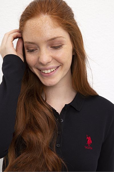 U.S. Polo Assn. Women's Black Sweatshirt - Relaxed Fit